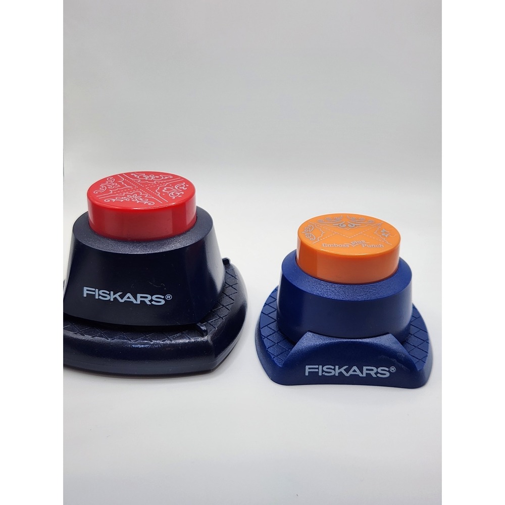 Fiskars Emboss Plus Punch Set Ornate Filigree Design Paper Crafting Tools 2pc